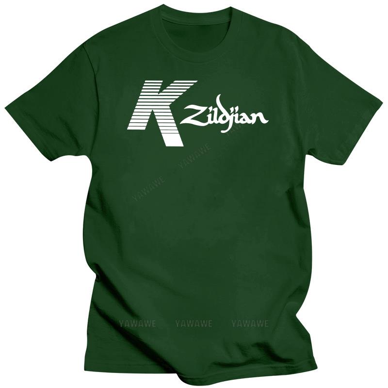 Adult Tee Tops Teenager Cotton Tee-shirt Zildjian K Percussion Drums Cymbal Logo - Black Custom T-shirt Tee Male Top Tees