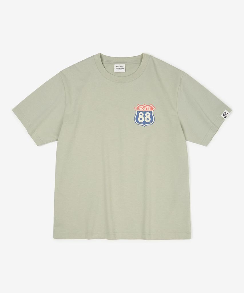 NOT ONLY FOR TODAY Route 88 Short Sleeve T-Shirt [Olive]