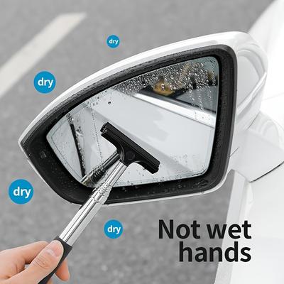 Limpador de Espelho Retrovisor de Carro com Lâmina Limpadora Retrátil e Portátil para Limpeza de Sujeira Água Névoa Escova de Limpeza de Espelho Retrovisor