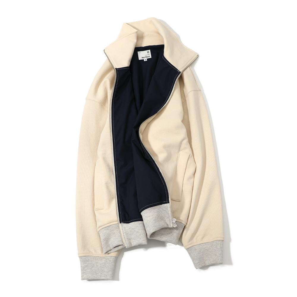 Horlisun Willow Collar Zip Up Jacket Cream
