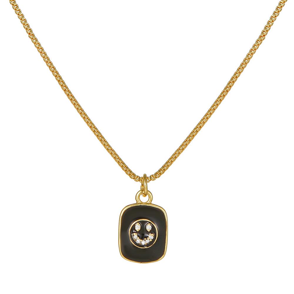 

Valentine s Copper & Zircon Heart Pendant Necklace - Fashionable Women s Jewelry with Enamel Design and High-End Sweater Chain Style.