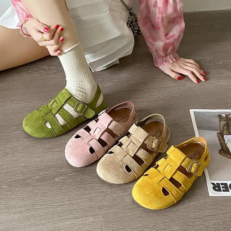 Fashion Without Heel PU Leather Women's Badminton Sneakers Women's Summer Shoes Sandals Slippers For Sport Loofers Top Luxury Lofer