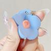 Creative Flower Keychain Soft Access Card Holder Mini Flower Key Cover Cap  Girls