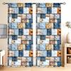 2pcs Colorful Brick Walls Printed Curtain for Home Decor - Rod Pocket Window Treatment for Bedroom, Office, Kitchen