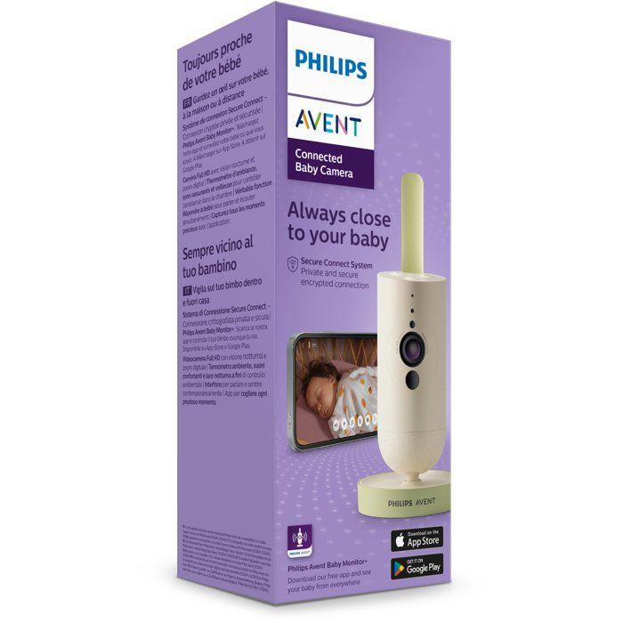 Caméra bébé connectée - PHILIPS - SCD643/26 - caméra HD - application Baby Monitor+ - connexion sécurisée