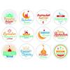 60-120pcs Eid Ramadan Kareem Decor Ramadan Mubarak Stickers Muslim Islamic Kareem Happy Aid Gifts Ramadan and Eid Decor for Home