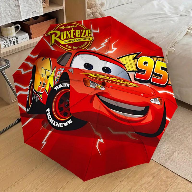 1PC Racing Umbrella-8-Rib Reinforced, Automatic Open, Lightweight & Durable, Cute Fashion Accessory for Outdoor, Beach or Casual Use, Beach Umbrella P
