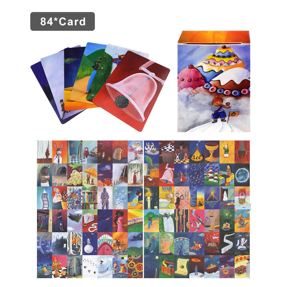 Dropshipping 84 Playing Cards Mini Tell Story Cards Board Game High Quality Education Game For Kids Family Party Table Game
