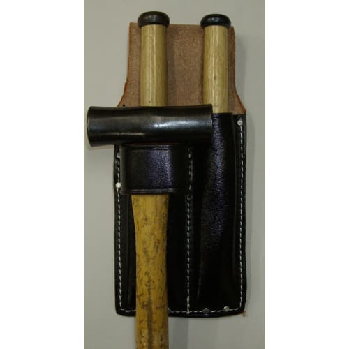 KOZUCHI Black Split Leather Chisel Case (2 pieces) for 1 inch and 1.5 inch thick chisels, SC-15