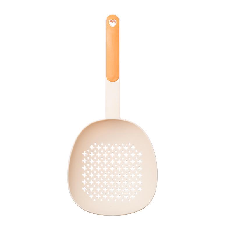 Large Food-Grade Colander Spoon for Dumplings and Noodles, Long Handle, Heat-Resistant Kitchen Strainer