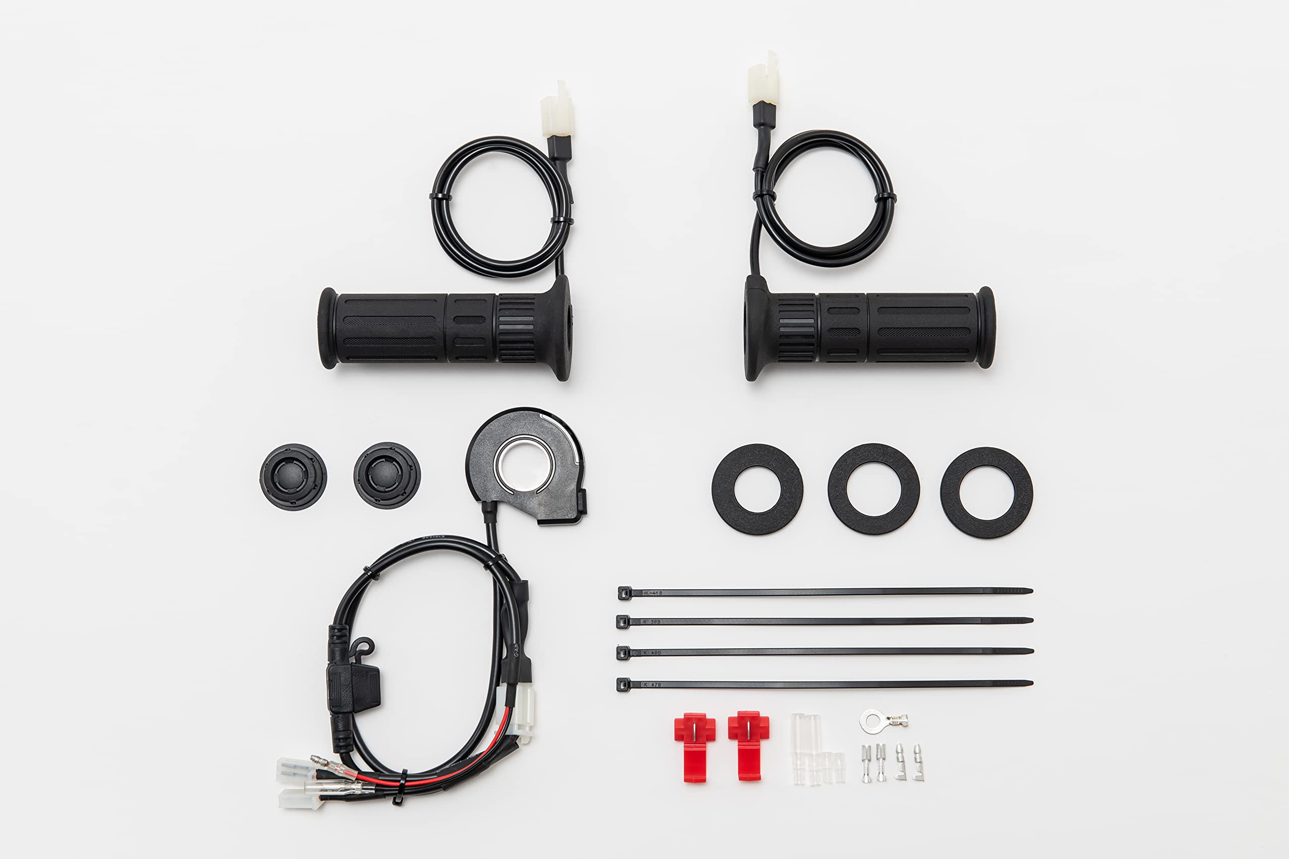 

Yamashiro Motorcycle Heated Cold Weather Temperature Adjustable grip lengths YK027 (Yamashiro) Grips, Black, Protection, [Fits 120-125mm] чёрный