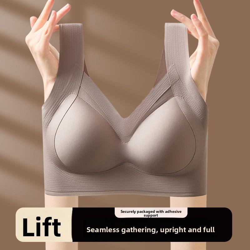 Women's Seamless Push Up Beauty Back Bra, Wireless Fixed Lift Tank Top, Anti-Sagging Side Support Bra