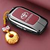 Leather Zinc Alloy Car Key Case for Toyota Corolla Hybrid 2021 Rav4 Land Cruiser Prado Camry Highlander Prius C-HR 2018+