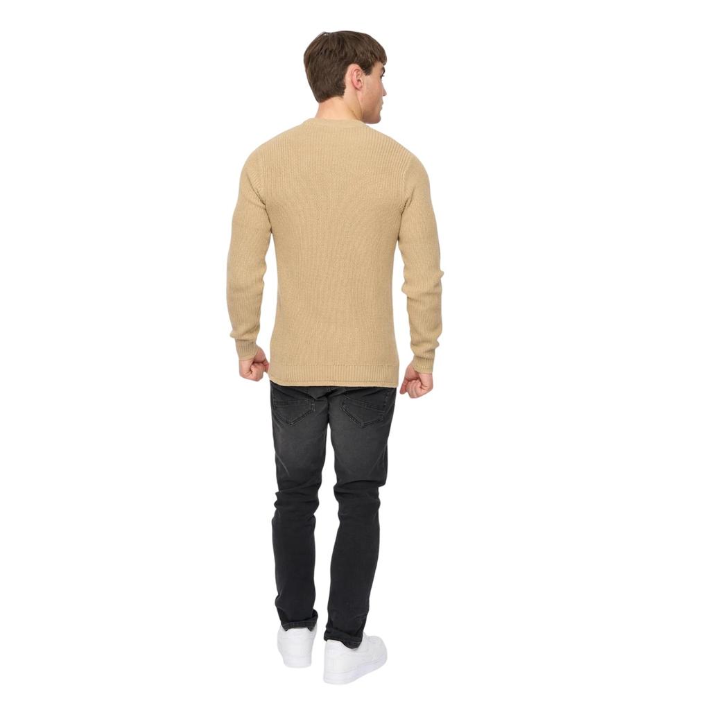 Crosshatch Mens Kabstars Cable Knit Pullover