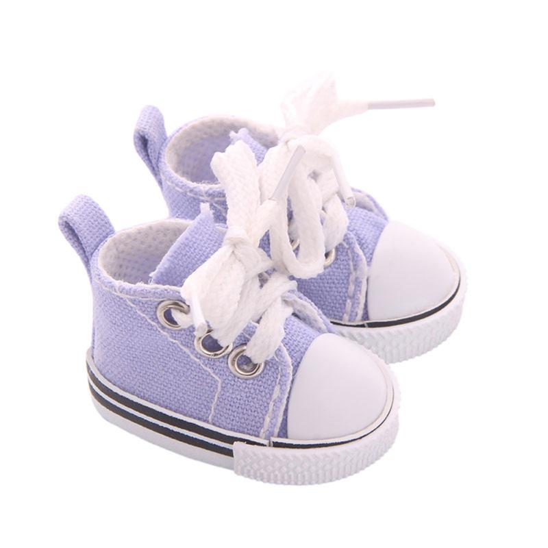 5CM Fashion Denim Canvas Mini Toy Shoes 1/6 Shoes for 18 Inch Doll Accessories