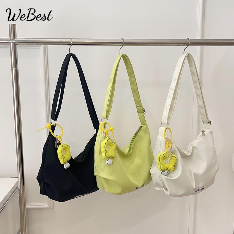 

Lightweight Nylon Canvas Crescent Crossbody Bag