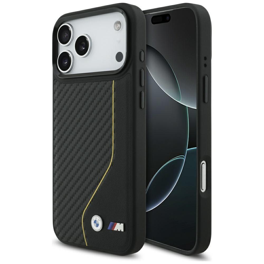 BMW M Carbon Line & Logo MagSafe Case for iPhone 17 Pro Max Yellow