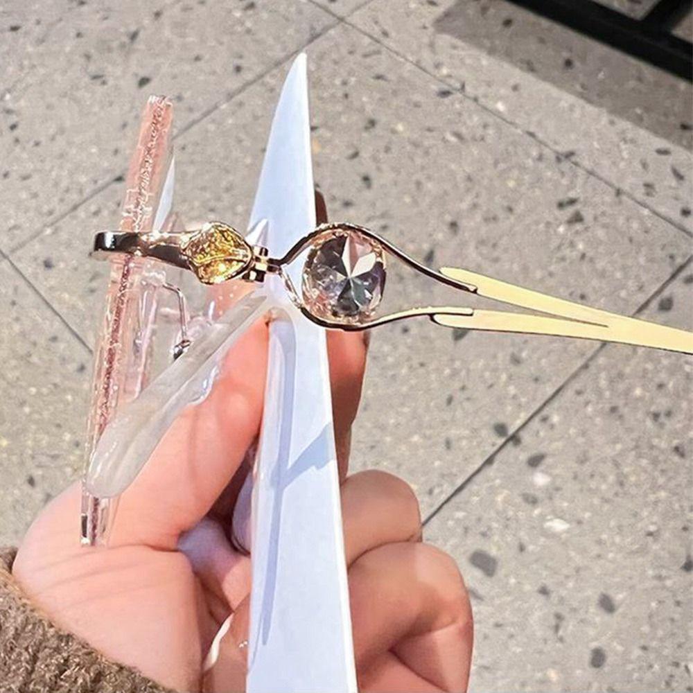 Women Vintage Rhinestone Simple Eye Protection Reading Glasses Anti-Blue Light Ultra Light Glasses