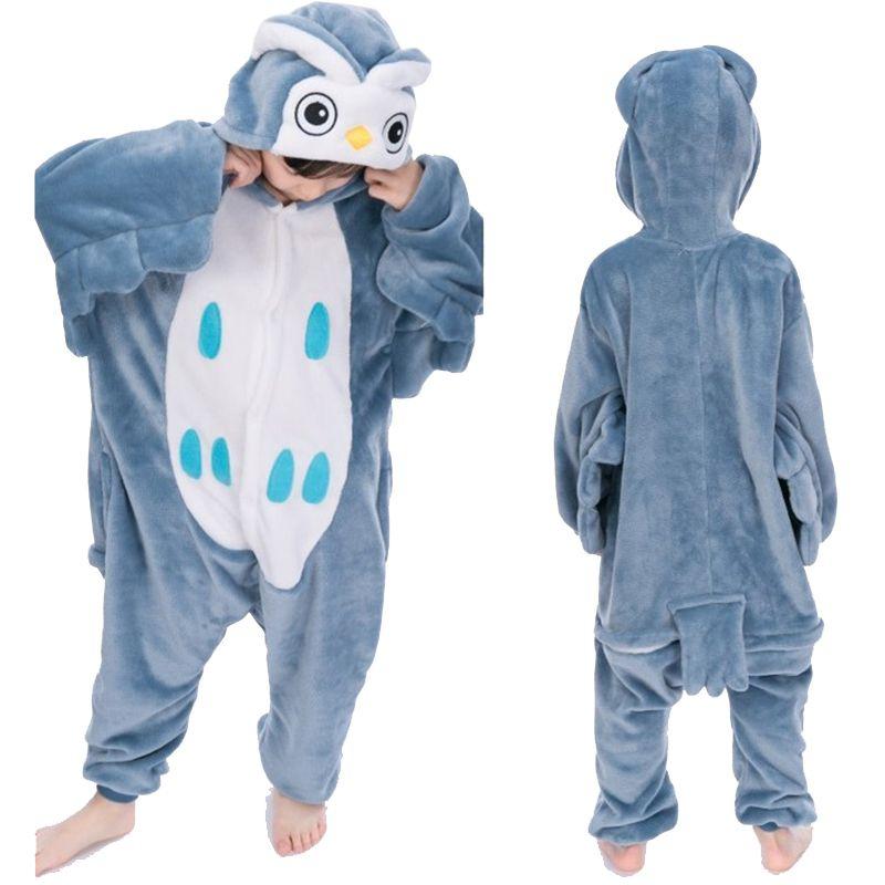 Flanell Tier Pyjama Kinder Cosplay Niedlicher Einteiler Nachtwäsche Party Home Lounge Wear