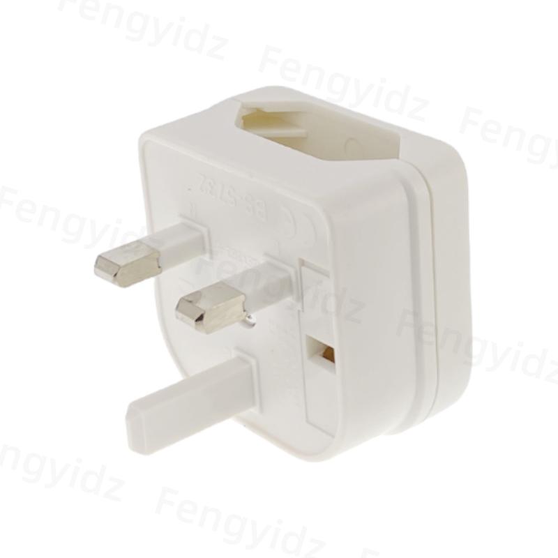 1Pc European Euro EU 2 Pin To UK 3Pin Power Socket Travel Plug Adapter Converter New