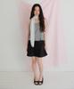 Moui Satin Dot Midi Skirt (Black)