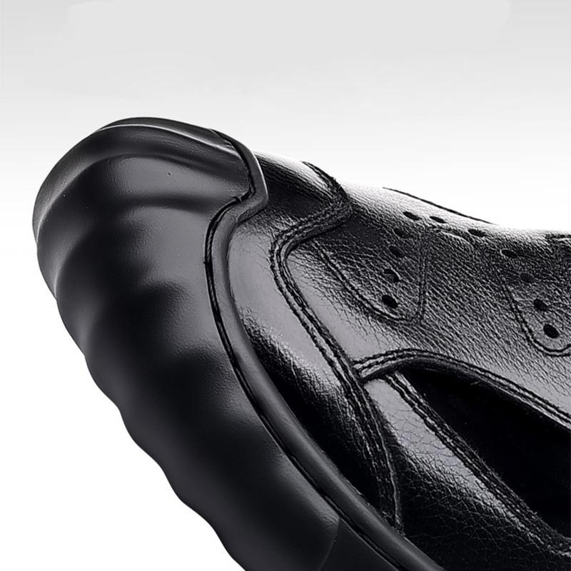 Men's Sandals Luxury Leather Casual Shoes For Men Summer 2024 Comfortable Moccasins Barefoot Outdoor Fashion Sandals Footwear