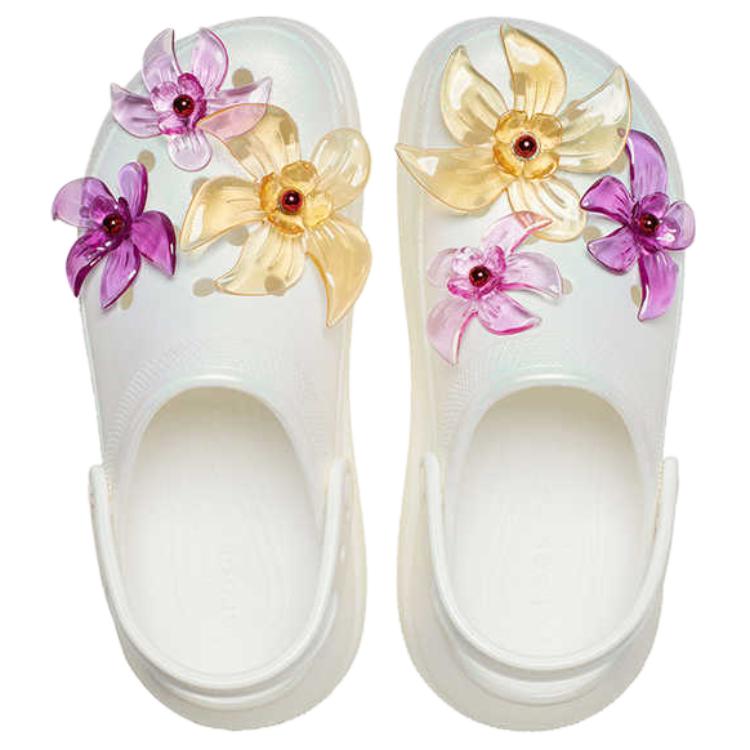 Crocs Eva Round Toe Thick Sole Clogs Women Footwear White 211629-100