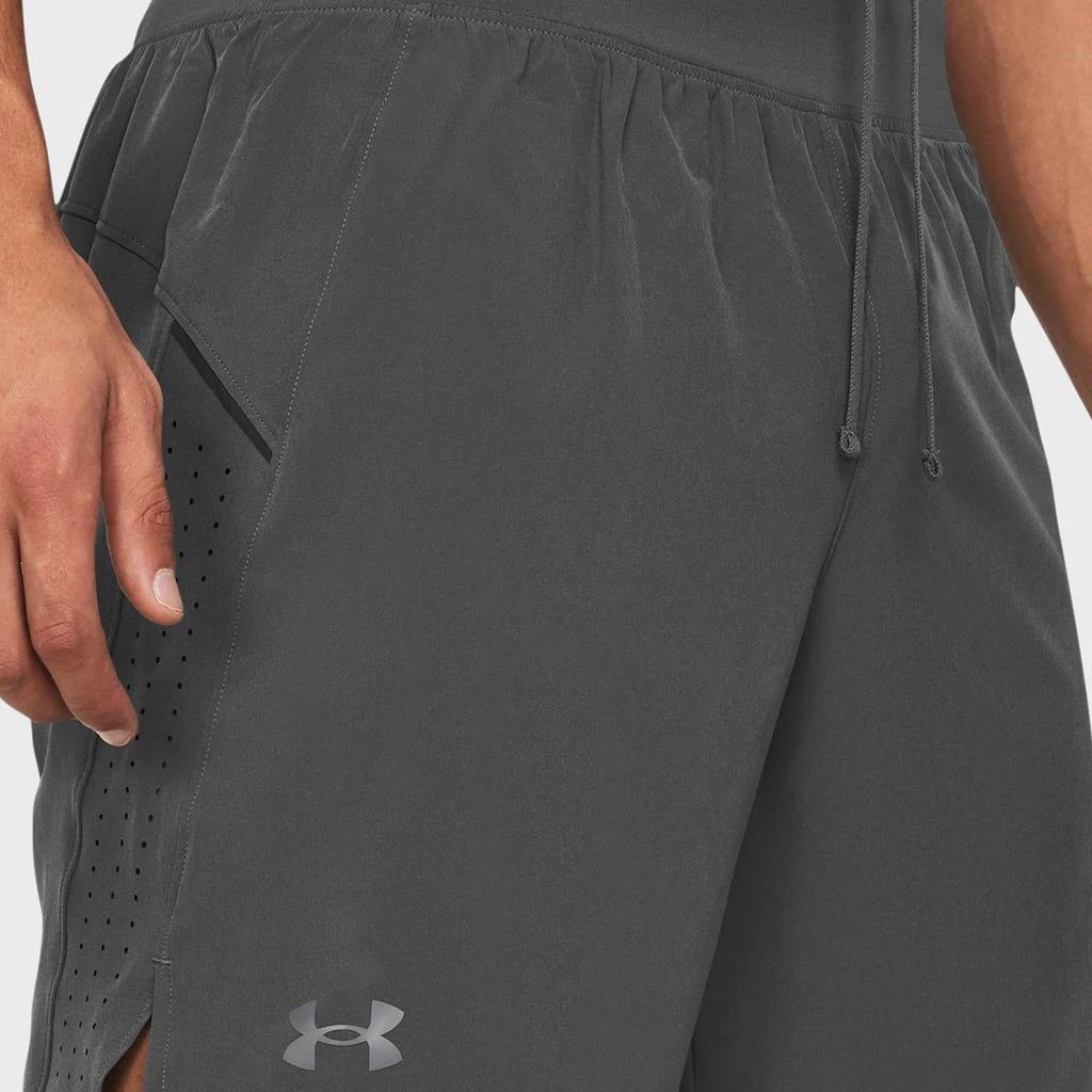 Under Armour Logo Print Lace-Up Mid-Rise Casual Shorts Men shorts Dark-Gray 1376508-025