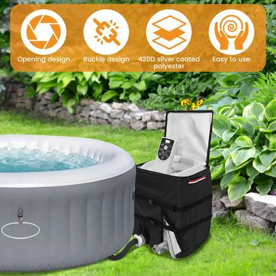 Couverture de Pompe de Chauffage d'Eau de Spa Gonflable Universelle Pour Pompe de Chauffage de Spa de Bain à Remous Imperméable Pièces de Piscine Extérieure