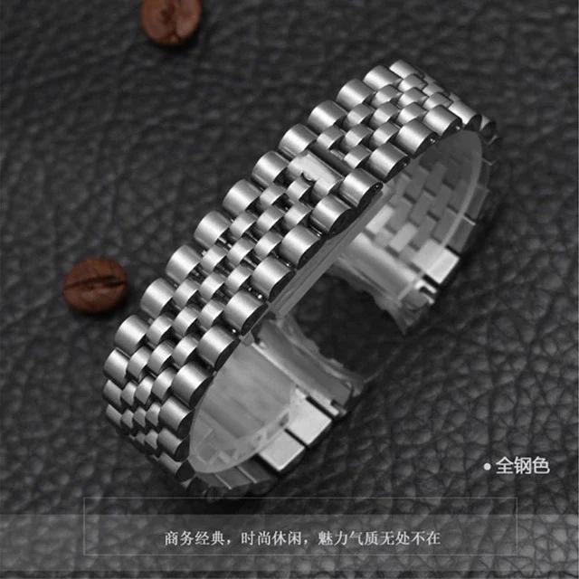 Watchbands For Rolex DATEJUST DAY-DATE OYSTERPERTUAL DATE Stainless Steel Watch Accessories Strap 17mm 20mm 21mm Watch Bracelet