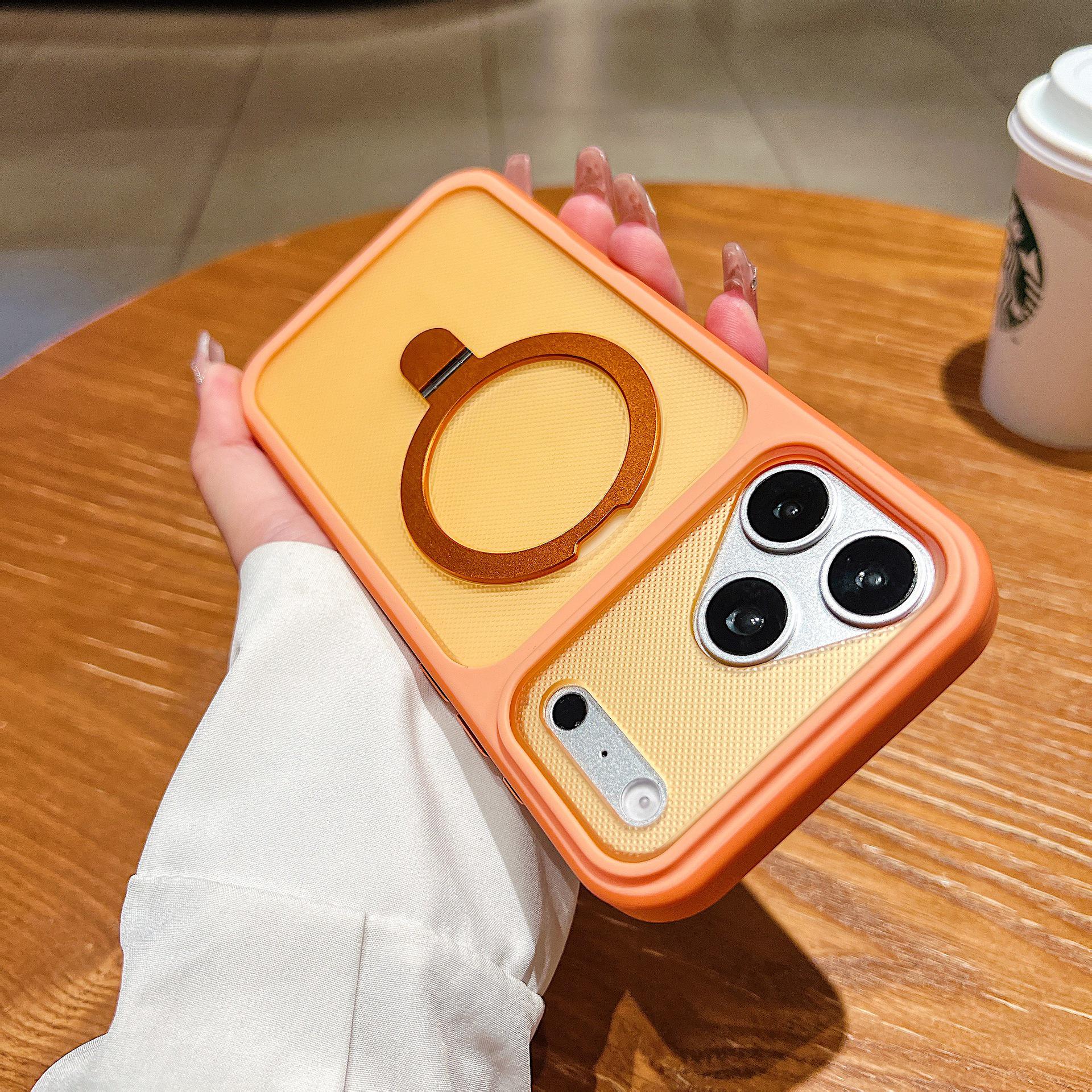 

iPhone 17 Pro Max Magnetic Polka Dot Stand Case - Apple 16 Frosted High-End Feel with 15 Protective Cover iPhone 15 Plus