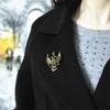 MECHOSEN Antique Brooch Eagle and Wings Bird Crown Holy Roman Empire Russia Coat of Arms Cool Crystal Large Fashion Lapel Pin Safety Pin Badge Pin