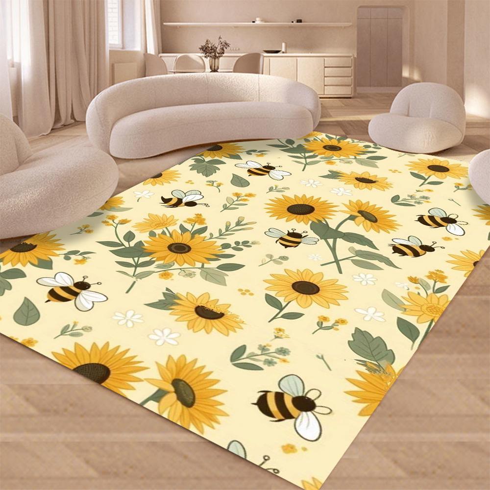 Sunflower Field Carpets for Living Room Home Bedroom Coffee Tables Carpets Modern Anti-slip Floor Mat Home Decorative Area Rug