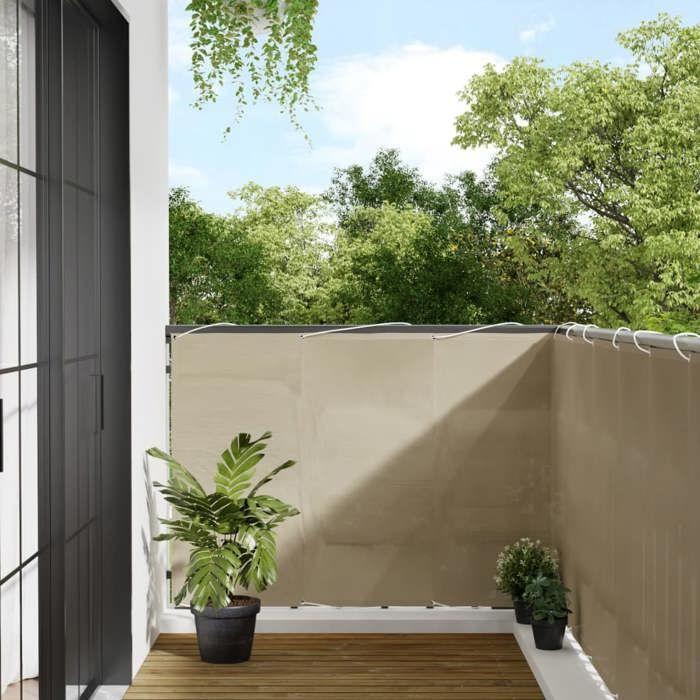 VidaXL Balcony Screen, Garden Privacy Screen, Protection Screen, Outdoor Terrace Privacy Screen, Beige 120x700 Cm 100% 4000186