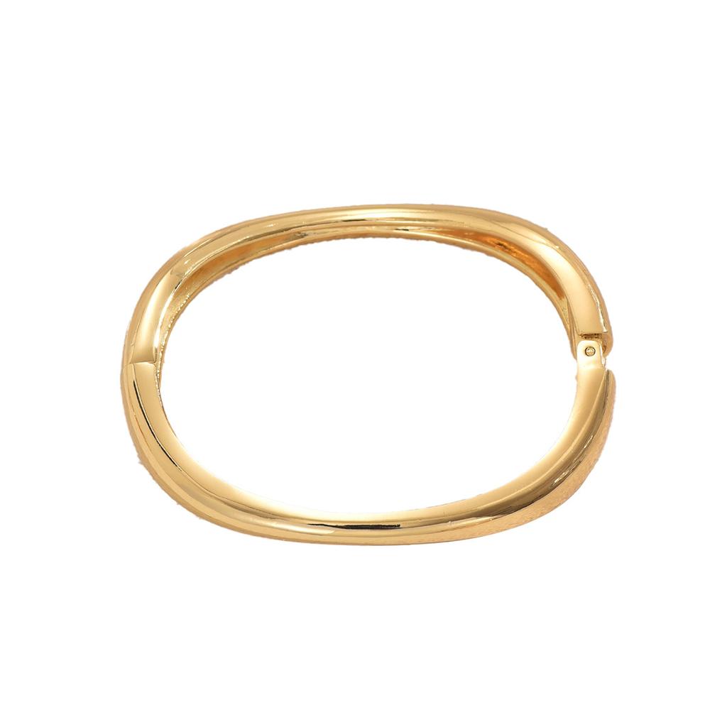 Wind Women's Bracelet Niche Light Luxury Design Geometric 18k Glossy Bracelet Personalized Plain Ring Jewelry Women