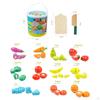 Playset - Educational Wooden Food Cutting Set for Kids