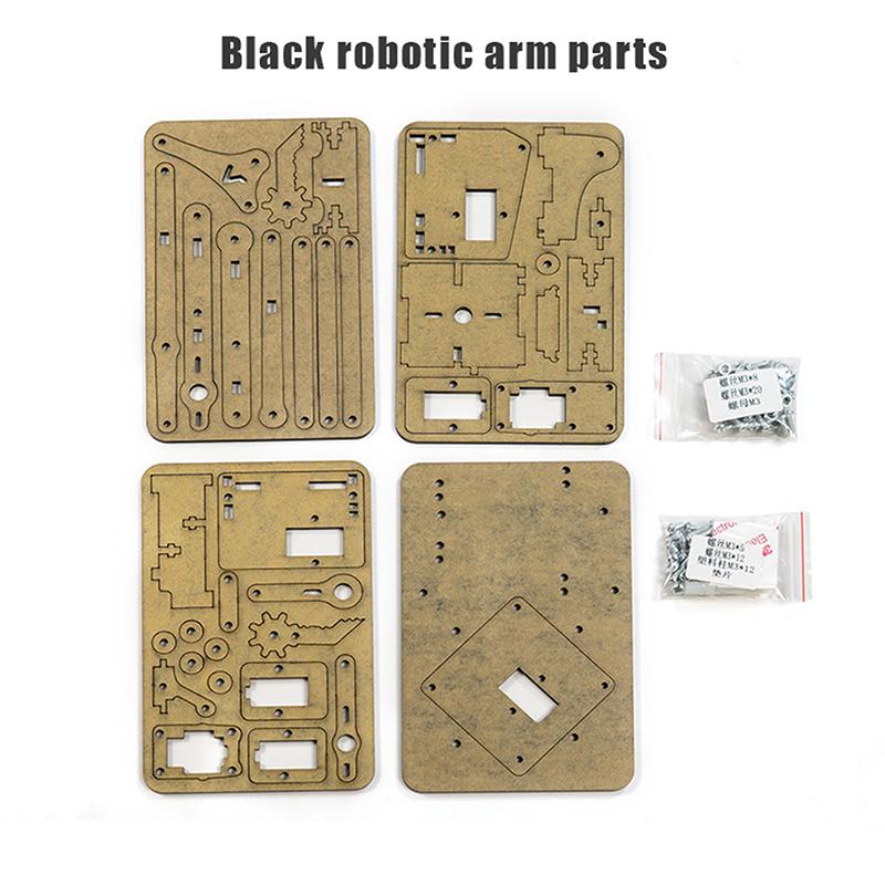 4 Dof Unassembly Acrylic Mechanical Arm Robot Manipulator Claw For Maker Learning Diy Kit