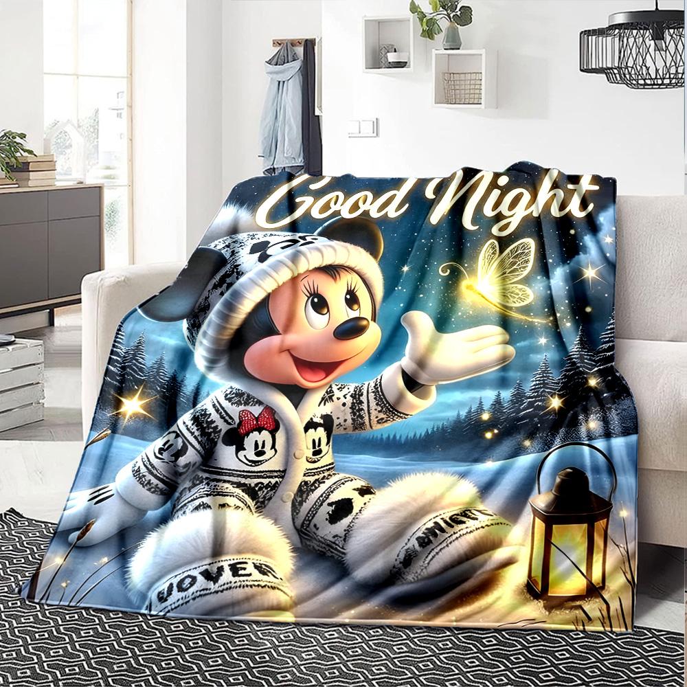 1pc M-Mouse Blanket, Gift, for Men and Women, Soft Blanket, Good for Sofa Bed Couch Travel, Lightweight Flannel Blanket