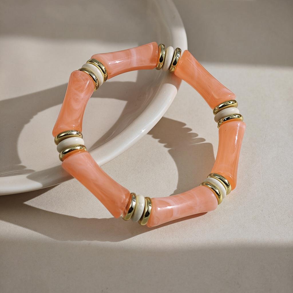 Color Smudging Elbow Joint Elevation Bracelet Bamboo Design Sense Simple Personality Medium Antique Bracelet