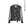 ELLASSAY Women's Silk French Print Shirt