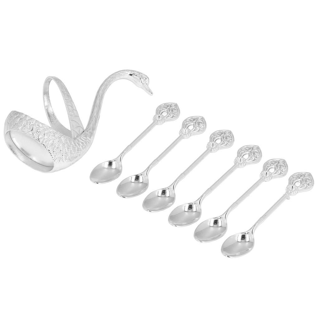 Coffee Spoon Holder Elegant   Zinc Alloy EmNaBossment Design Glossy Bright Color Mirror Polish Coffee Stirrers Holder