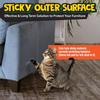 18 Pack Anti Cat Scratch Deterrent for Furniture - Transparent Clear Double Sided Anti Scratch Cat Tape for Furniture. Effective Sticky Paws Tape for
