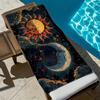 Retro sun, moon and star pattern polyester microfiber beach towel is highly absorbent, suitable for swimming and beach outings