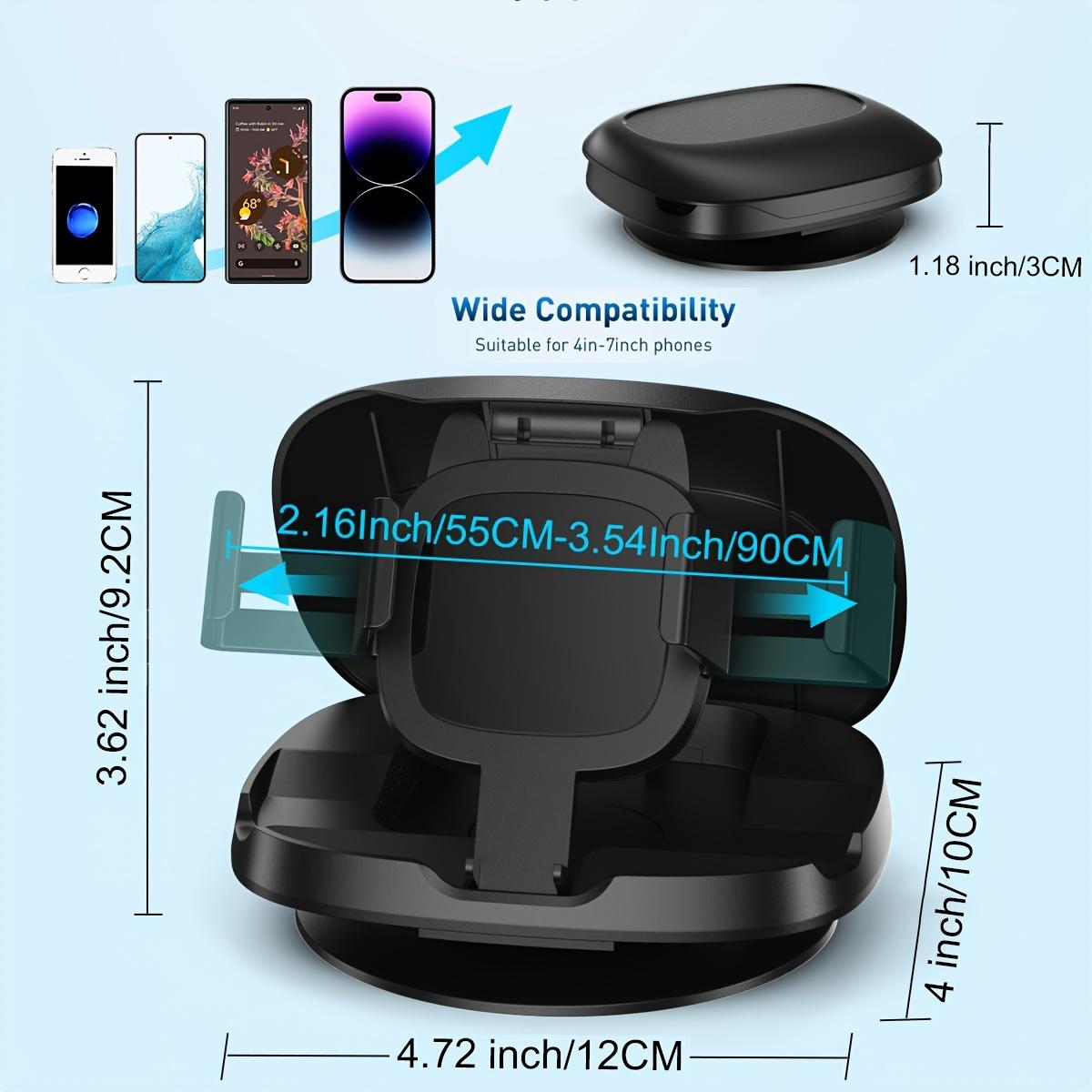 

Держатель сотового телефона для автомобиля, вертикальное горизонтальное автомобильное крепление для телефона с поворотом на 360°, совместимый с держателем для приборной панели, устройства GPS чёрный