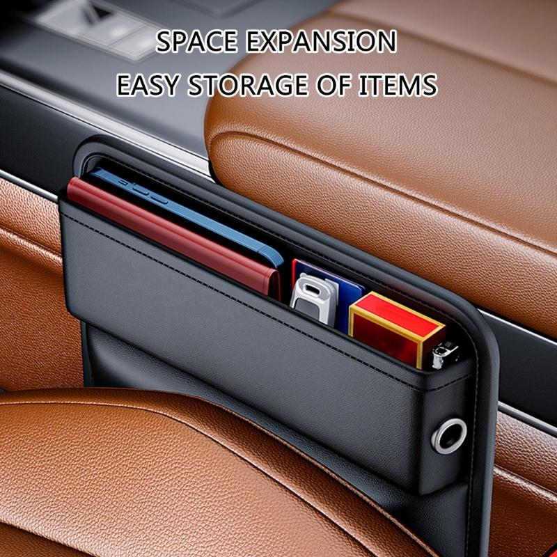 Multifunctional Car Seats Slot Storage Leather Pouches Space Saving for Key Phones Wallets Organizing Personal Items