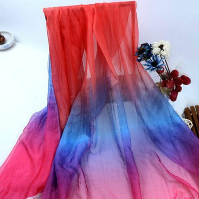 Tessuto chiffon sfumato ombre 1M, tessuto in organza tulle sottile 30D per costume cosplay fai da te, abito Hanfu in stile antico