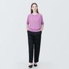 MUJI UV-Schutz Hanfmischung Rundhals Halbarm Pullover BA1OIA4S Pink S Damen Damen Damen
