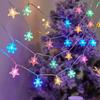 LED Christmas Reindeer & Snowflake String Lights for Courtyard Decoration