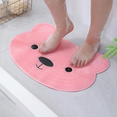Cartoon Bear Bathroom Non-slip Shower Bathtub Bathroom Door Mat Waterproof Foot Mat Household Bathroom Floor Mat