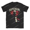 Unisex Unisex Supergirls And The Dog T Shirts Pure Cotton Clothes Leisure Short Sleeve O Neck Tees Summer Tshirts